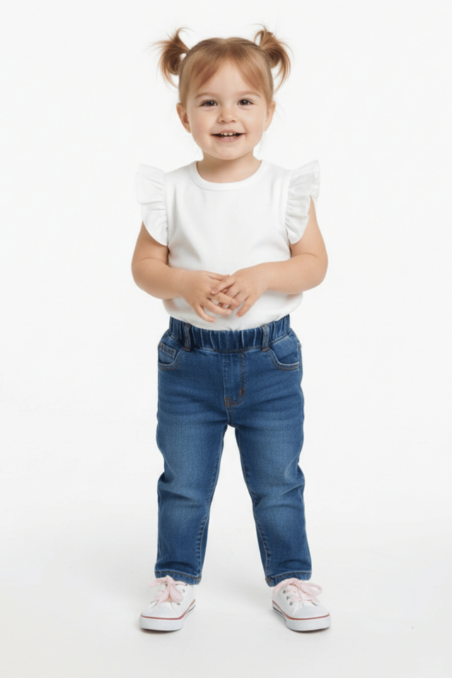 Girl Baby Off White Top Crepe Blouse