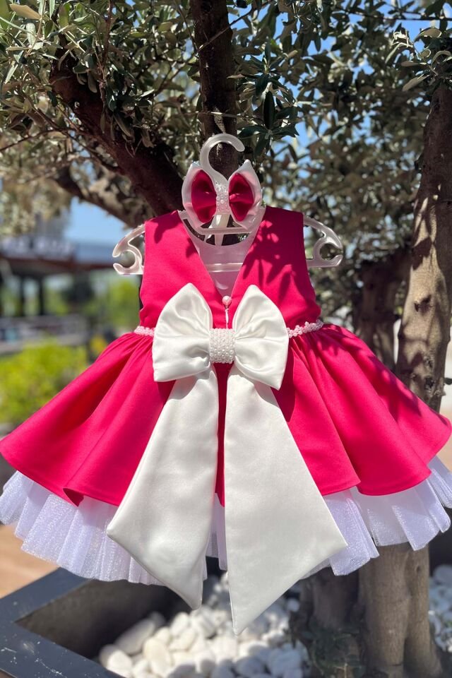 Maşa ile Koca Ayı Kız Çocuk Bebek Menekşe Saten Abiye Kostüm Elbise