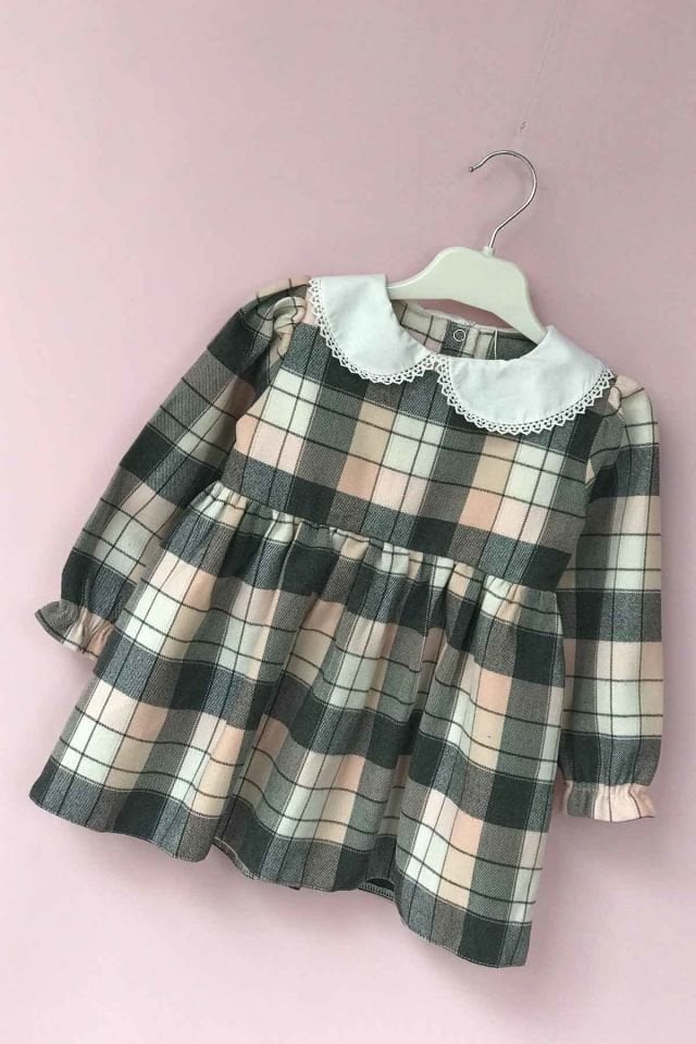 Plaid Lumberjack Colorful Baby Girl Winter Dress