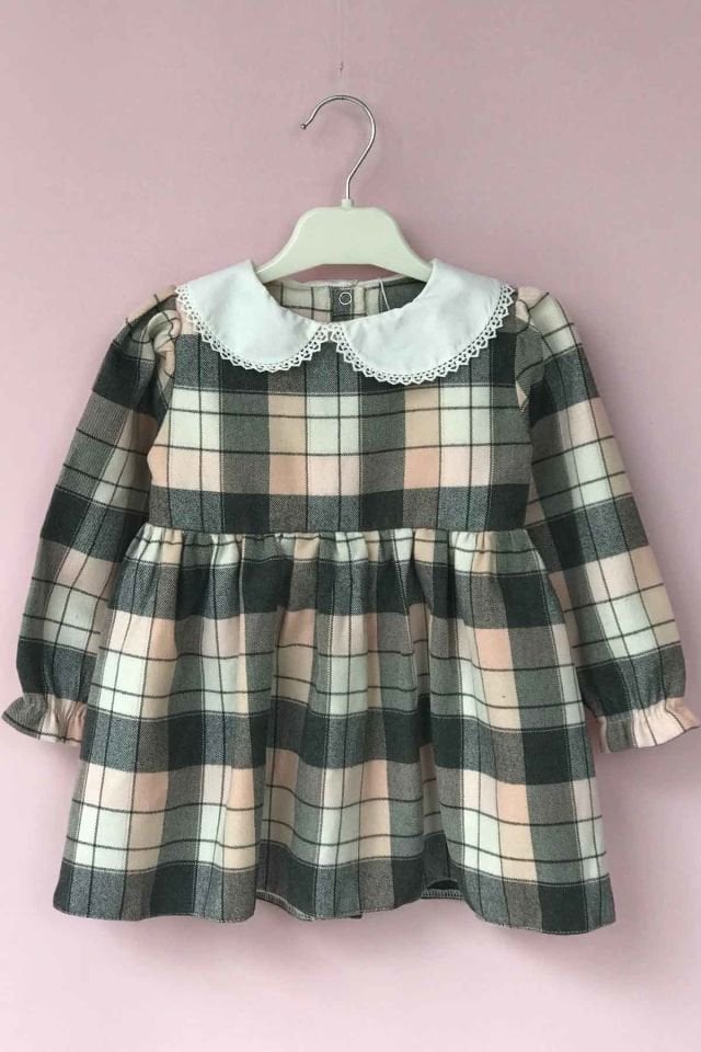 Plaid Lumberjack Colorful Baby Girl Winter Dress