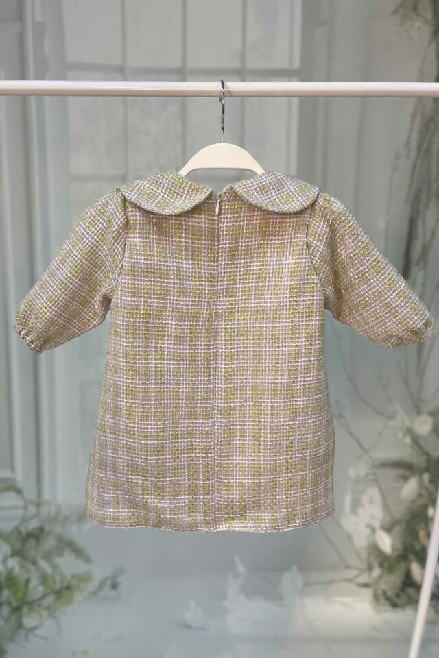 Baby Girl's Baby Tweed Green Dress