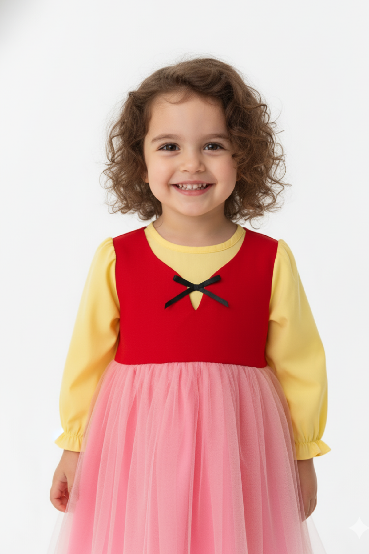 Heidi Kız Çocuk Bebek Kostüm Tasarım Renkli Elbise